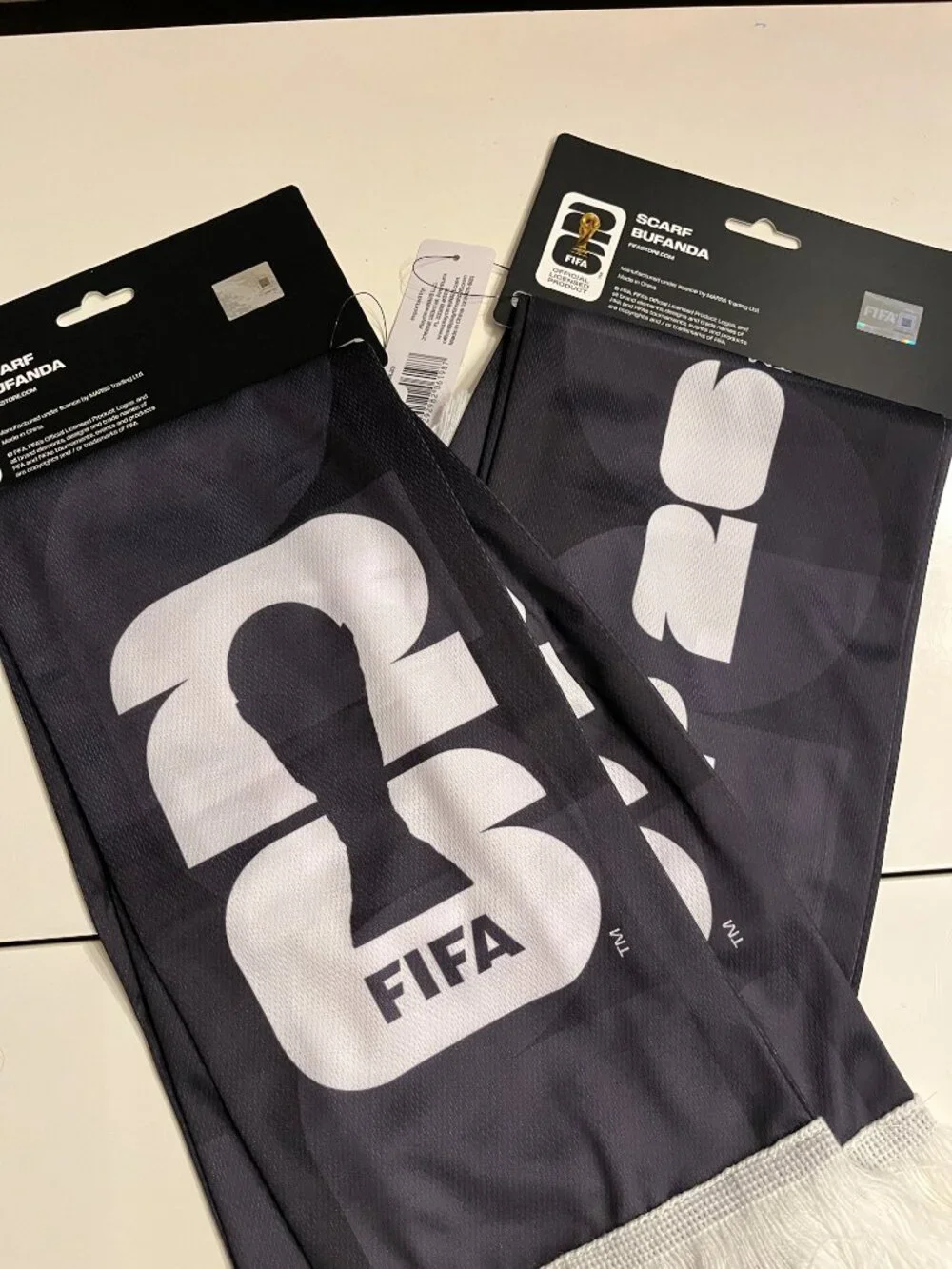 IFA Black & White Scarf (Set of TWO) Official Licensed Product NWT(col/x)
